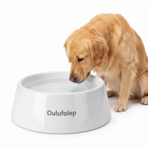 Oulufolep Large White Ceramic Pet Bowl